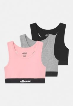 Ellesse Emilo 3 PackBustinoBlack/Grey Marl/Pink Bambini Intimo E Per La Notte EL983A000-Q12