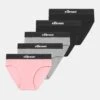 Ellesse Gracie 5 PackSlipBlack/Grey/Pink Bambini Intimo E Per La Notte EL983A001-Q12